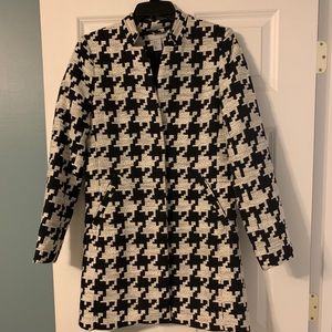 H&M black and white coat